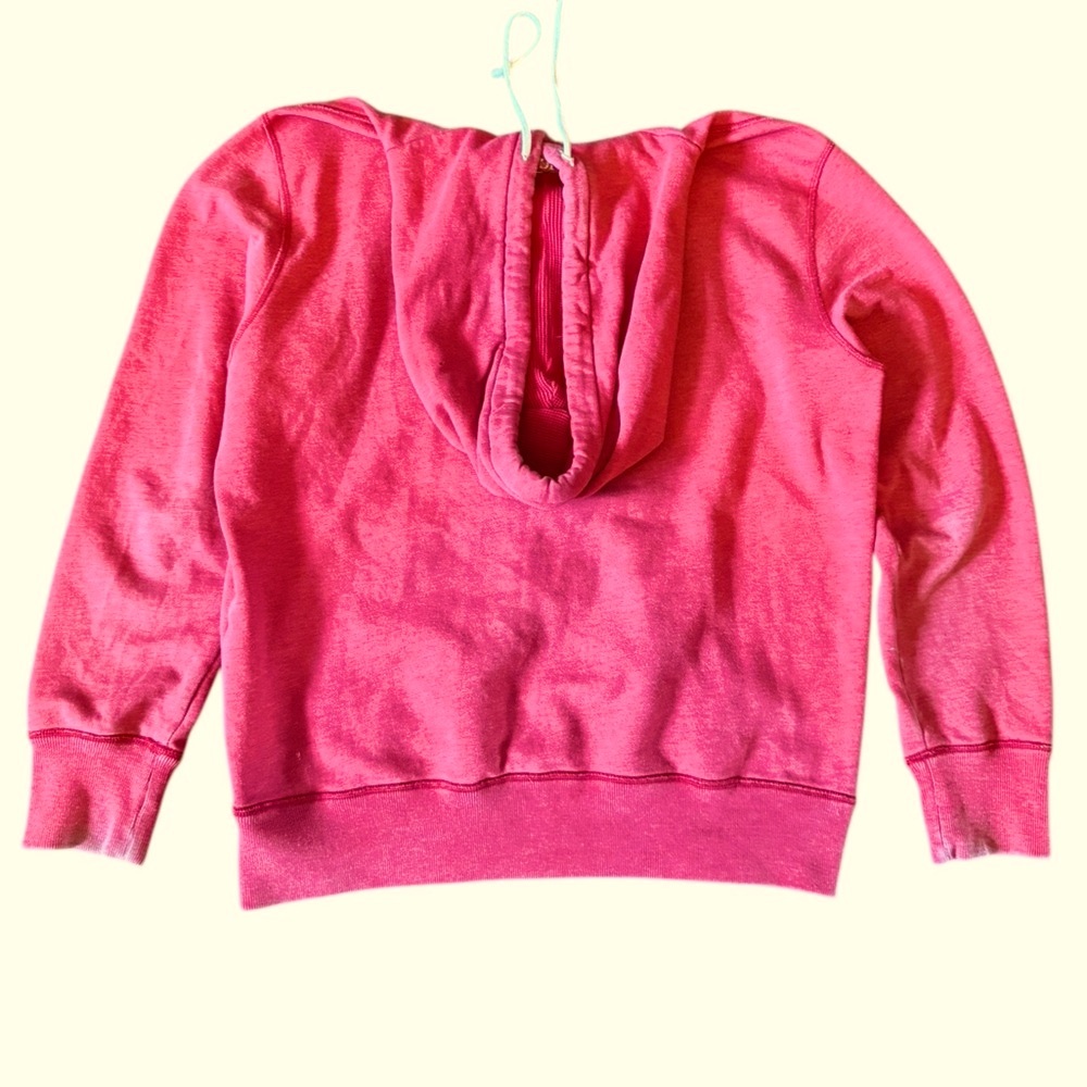 Hoodie Sweatshirt American Eagle Distressed Red AE-7 Hoodie - Picture 2 of 7